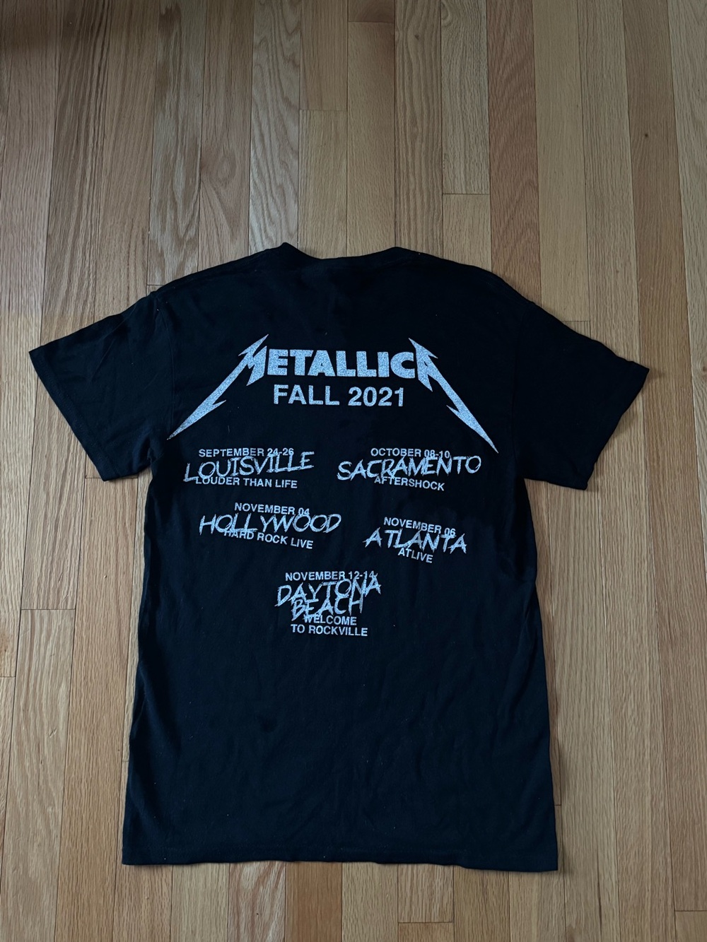 Fall 2021 Metallica Black Tour Crew T-Shirt